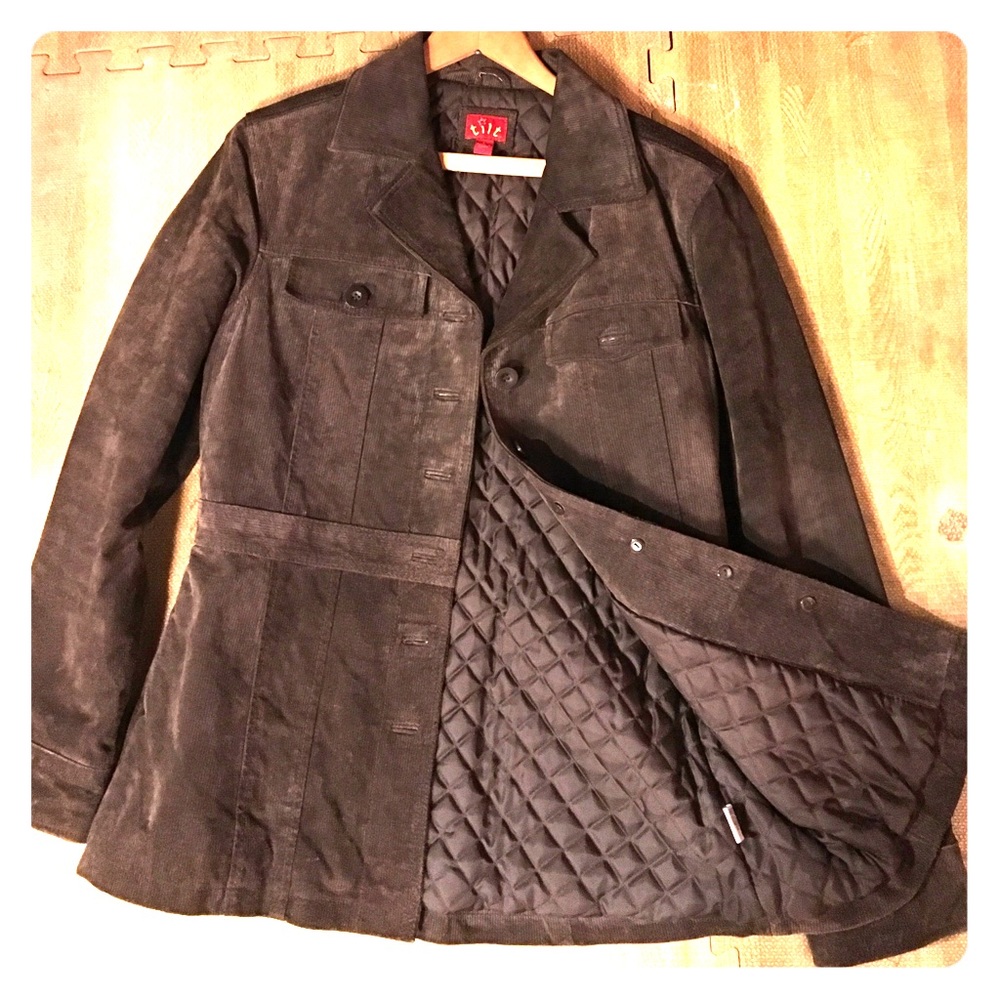 Chocolate brown suede jacket